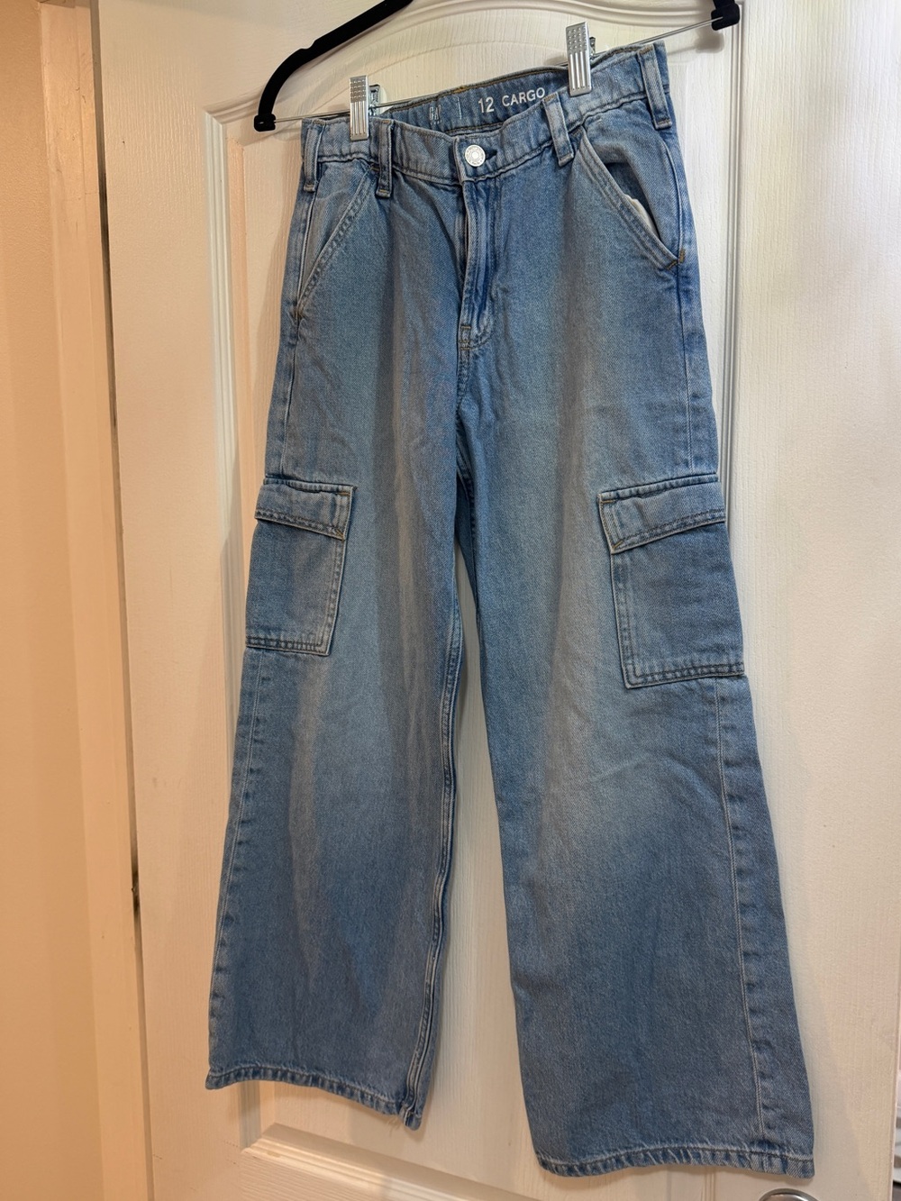 GAP Light Blue Cargo Wide-Leg Jeans